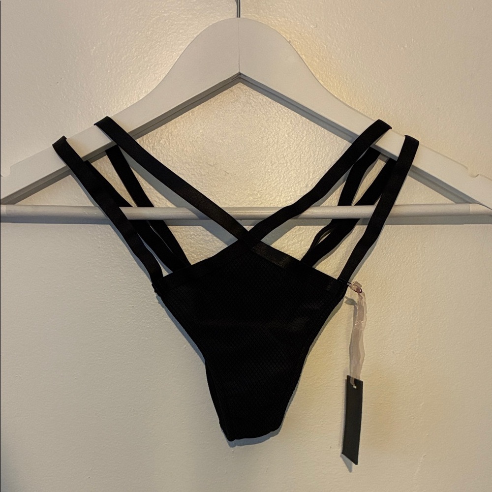 Nasty Gal Black Strappy Panties NWT